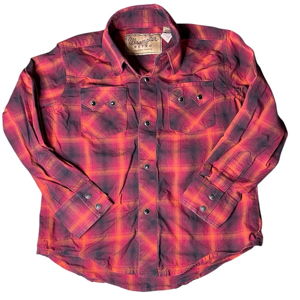 Wrangler Retro Boys Long-Sleeve Snap Button Shirt